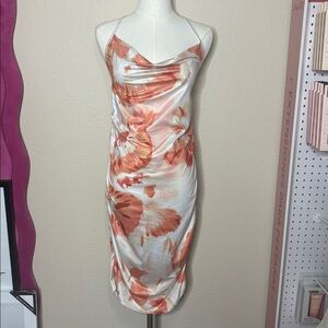 Chic Floral Halter Dress